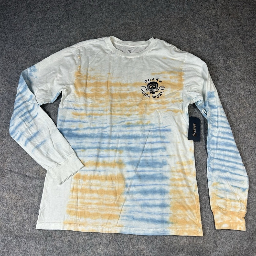 Roark Shirt Mens Small Guideworks Long Sleeve Tee Cotton Tie Dye Graphic Tee